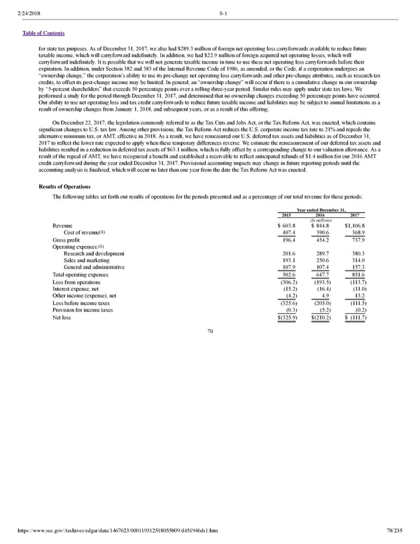 Dropbox S-1 | Interactive Prospectus - Page 78