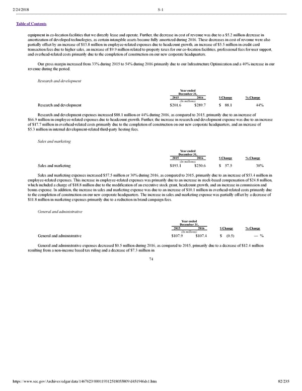 Dropbox S-1 | Interactive Prospectus - Page 82