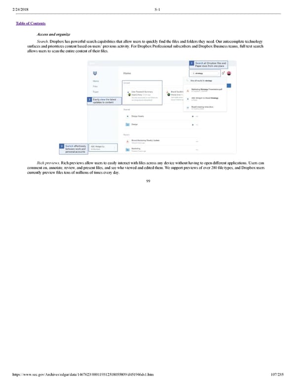 Dropbox S-1 | Interactive Prospectus - Page 107