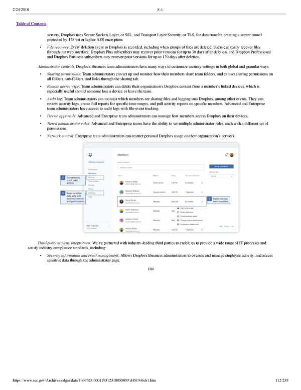 Dropbox S-1 | Interactive Prospectus - Page 112