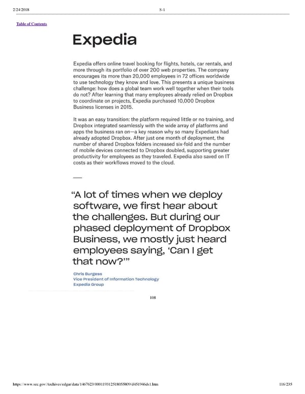 Dropbox S-1 | Interactive Prospectus - Page 116