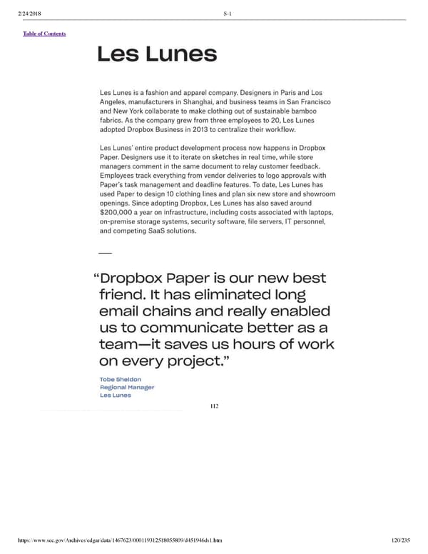 Dropbox S-1 | Interactive Prospectus - Page 120